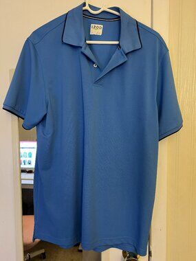 IZOD Blue Golf Polo Shirt – L – Minor Flaw